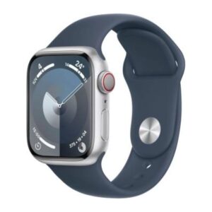 Apple Watch Serie 9 Cell 41mm Aluminium Silver Sport Band Storm Blue S/M MRHV3QL/A