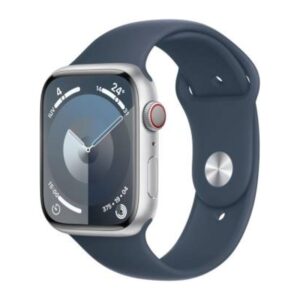 Apple Watch Serie 9 Cell 45mm Aluminium Silver Sport Band Storm Blue M/L MRMH3QL/A