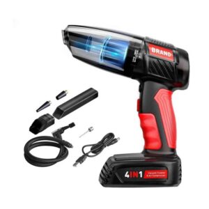 ASPIRAPOLVERE PORTATILE DA AUTO CAR VACUUM CLEANER 4IN1 CON COMPRESSORE GONFIATORE GOMME (MZ-009)