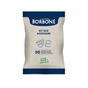 KIT ACCESSORI ECOLOGICO 50PZ BICCHIERINI DI CARTA + PALETTE + BUSTINE ZUCCHERO