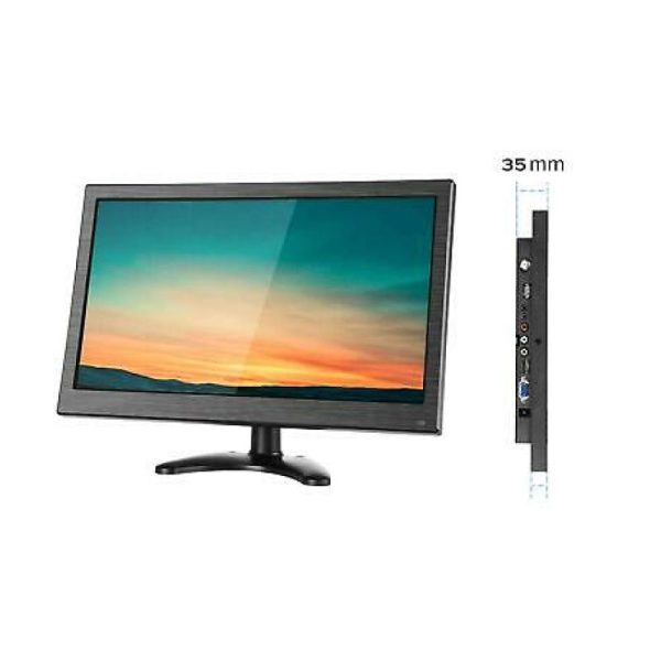 MONITOR 13.3" HD PER TELECAMERE DISPLAY LED HDMI-VGA-BNC-USB-AV