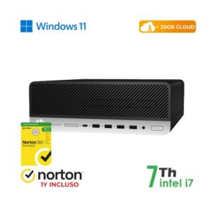 PC HP 600-800 G3 SFF INTEL CORE I7-7 GEN 8GB 256GB SSD WINDOWS 11 PRO + NORTON 360 - RICONDIZIONATO (RN64622313)