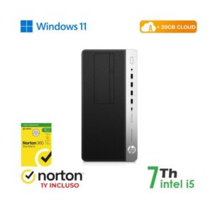 PC HP 600-800 G3 TOWER INTEL CORE I5-7 GEN. 16GB 128GB SSD + 500GB HDD WINDOWS 11 PRO + NORTON ANTIVIRUS + CLOUD - RICONDIZIONATO (RN61534313)